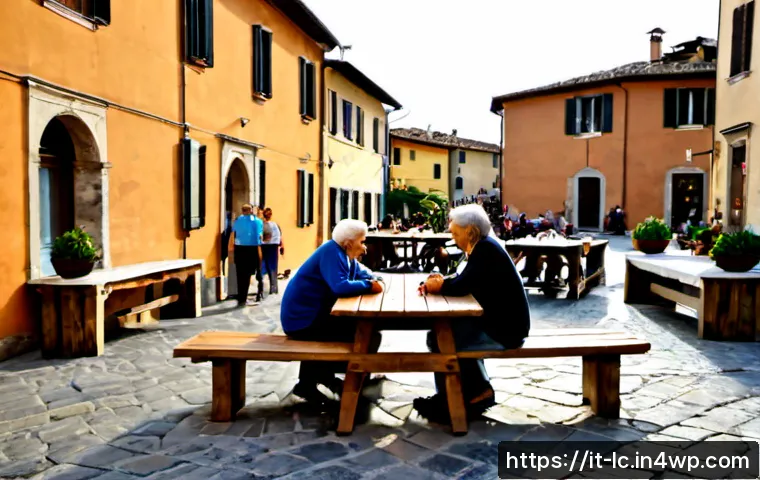 커뮤니티의 역사 및 발전 과정 - Photorealistic historical evolution of an Italian community, a warm village piazza in central Italy ...